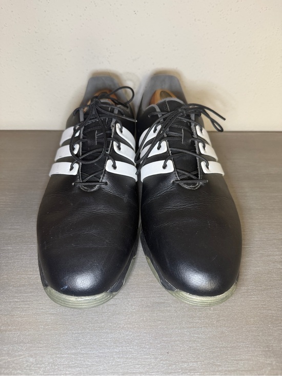 Adidas Golf Shoes Men\'s Size 12 Pure TRX Black White Microfiber Leather F33238 main image 8